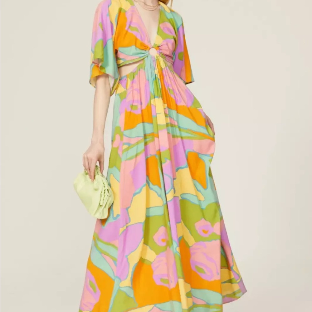 ‘Show Me Your Mumu’ summer sorbet Maxi Dress SMALL